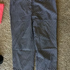 Susan Graver Black & White Diamond Pattern Stretch Ankle Pants